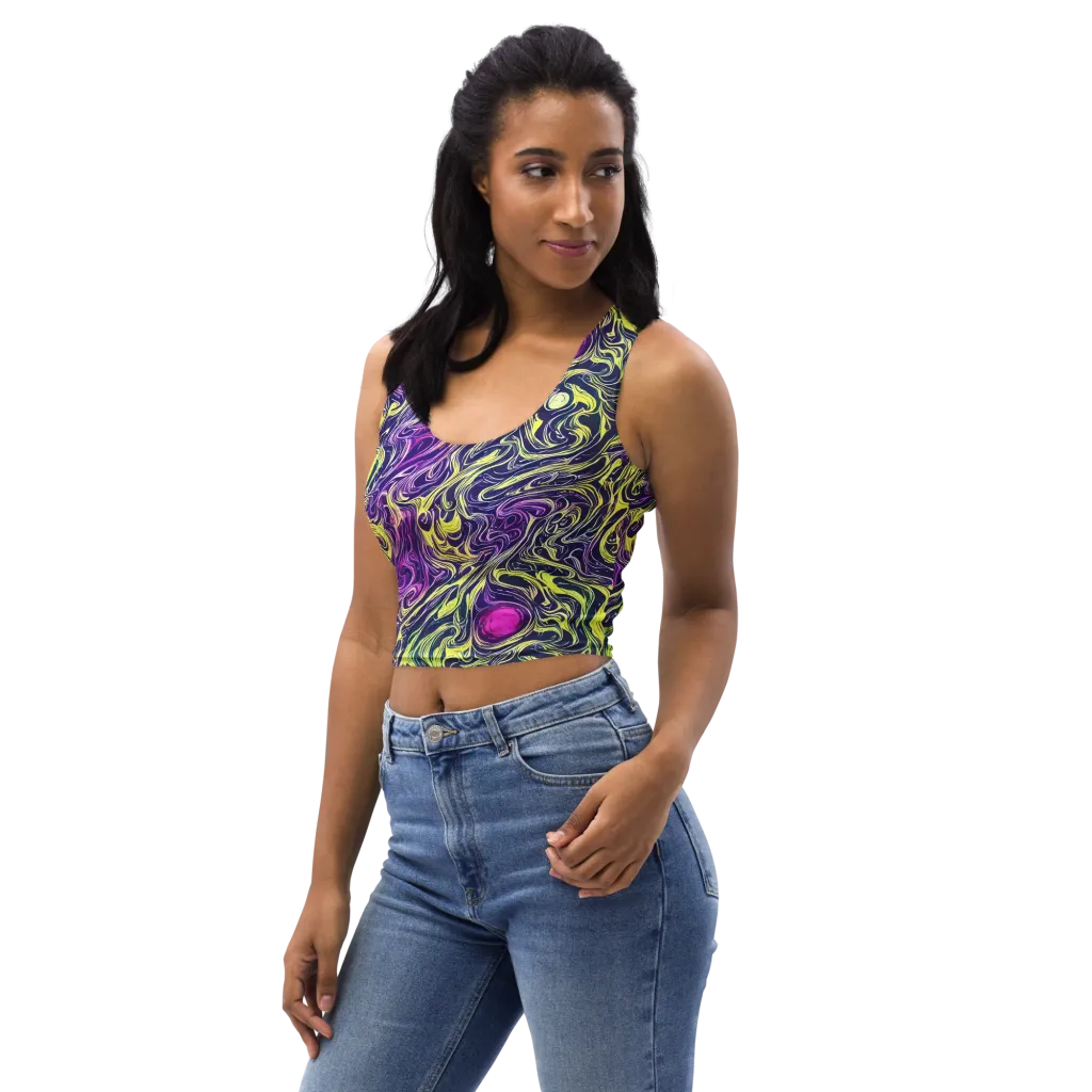 Vivid Drift on Crop Top — Left Front