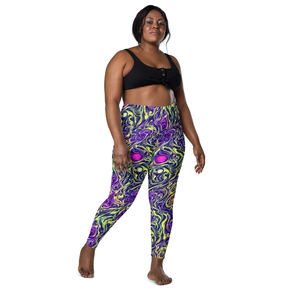 Vivid Drift on Leggings with Pockets — Front
