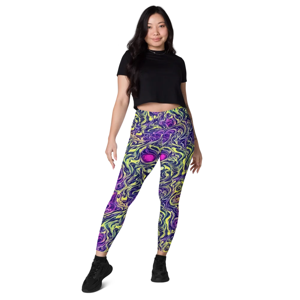Vivid Drift on Leggings with Pockets — Front
