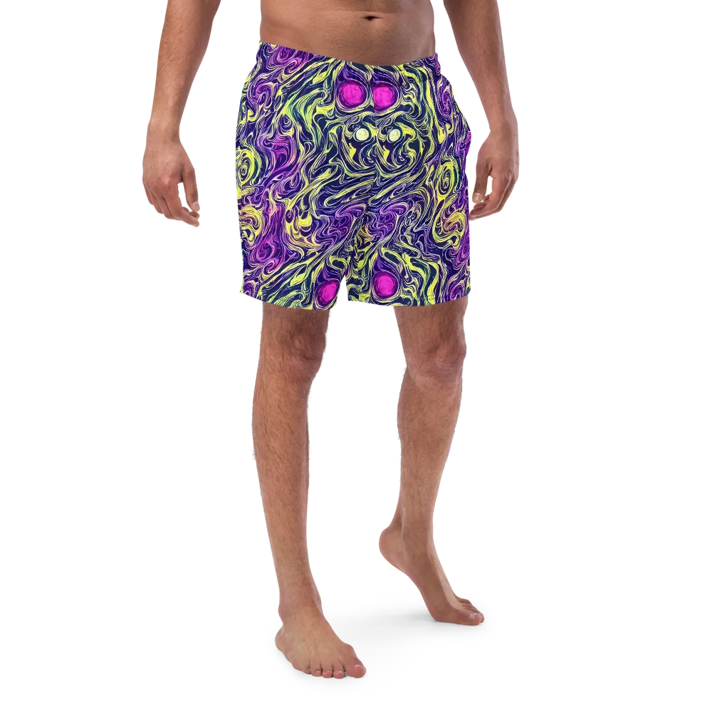 Vivid Drift on Swim Trunks — Front