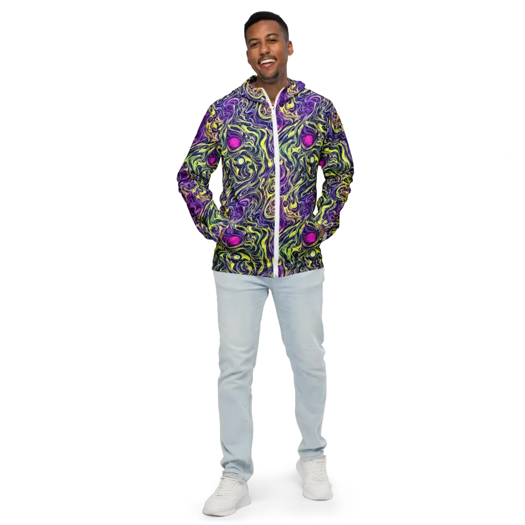 Vivid Drift on Men's Windbreaker — Front