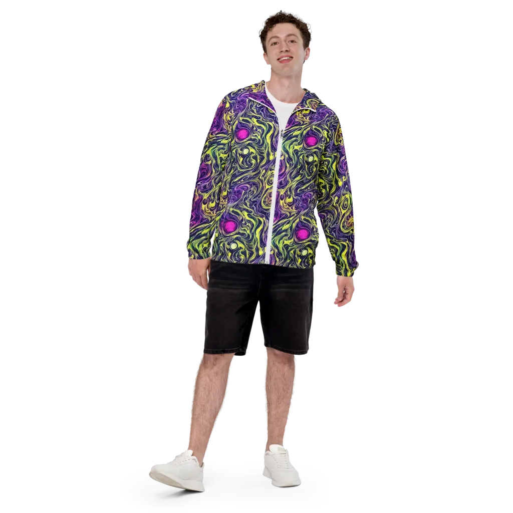 Vivid Drift on Men's Windbreaker — Front