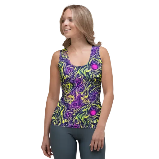 Vivid Drift on a Women's Tank Top