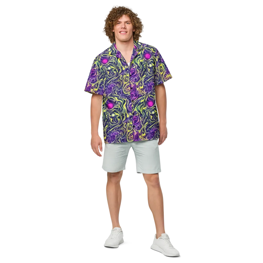Vivid Drift on Button Shirt — Front
