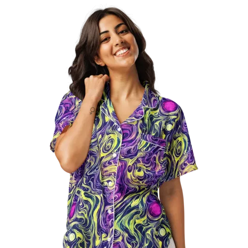 Vivid Drift on a Women's Short Sleeve Pajama Top
