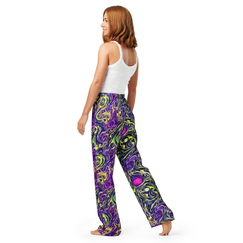 Vivid Drift on Women's Pajama Pants — Back