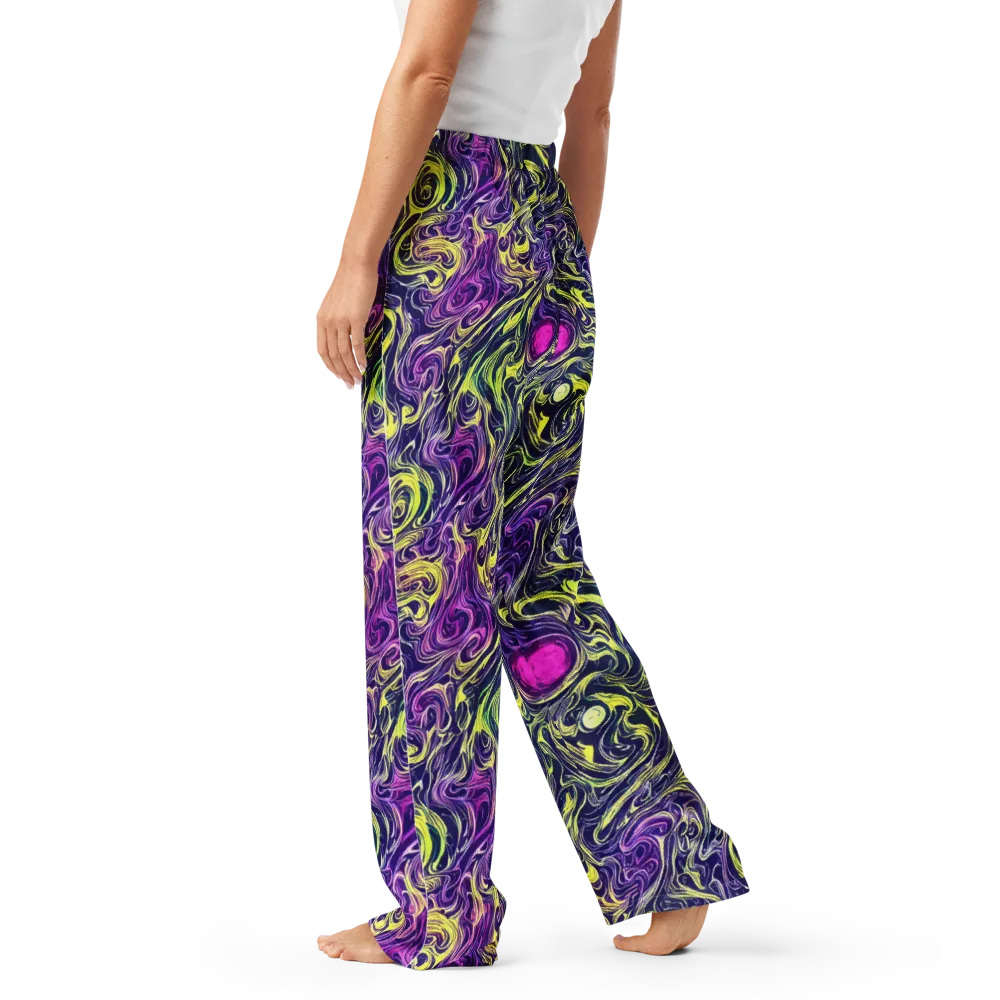 Vivid Drift on Women's Pajama Pants — Left