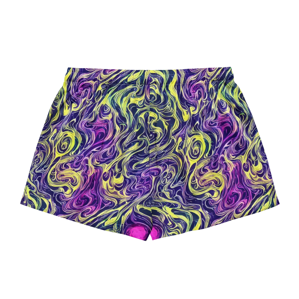 Vivid Drift on Women's Pajama Shorts — Back
