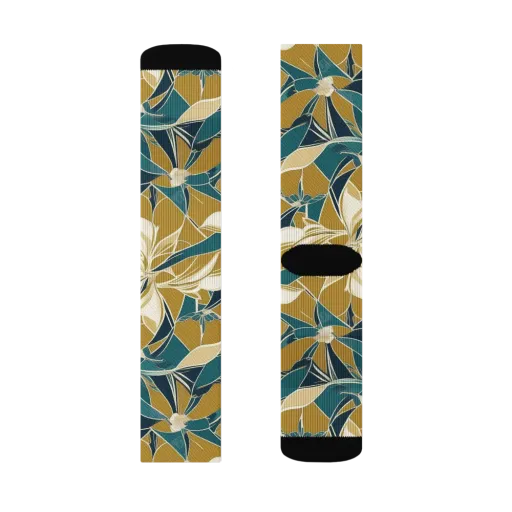 Ochre Bloom on a Socks