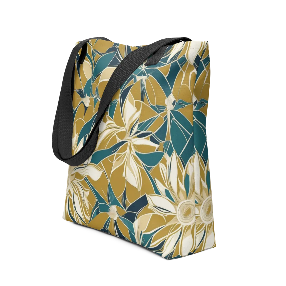 Ochre Bloom on Tote Bag — Front