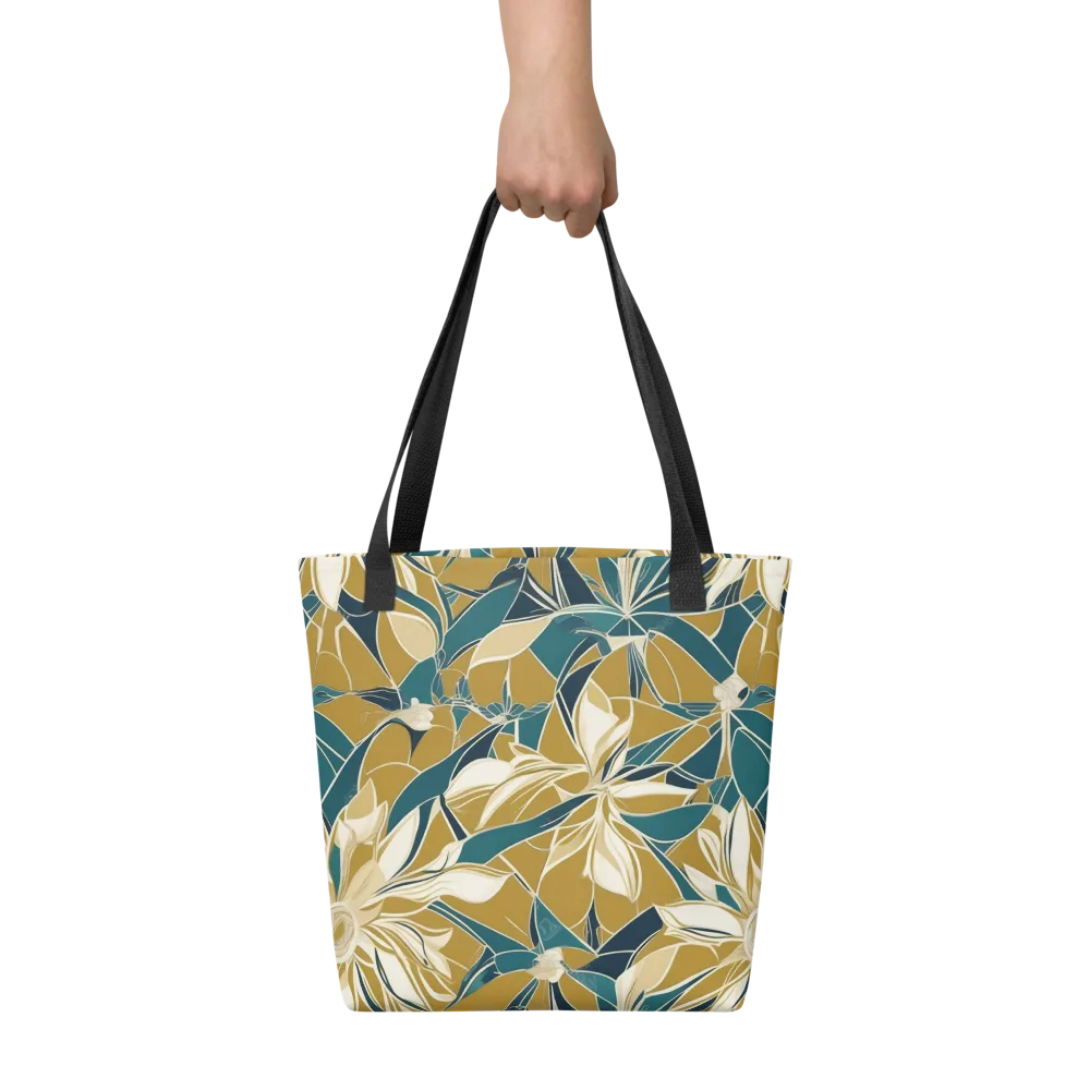 Ochre Bloom on Tote Bag — Front