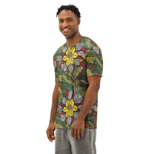 Sunlit Conservatory on a Men's Cotton Crew Neck T-Shirt