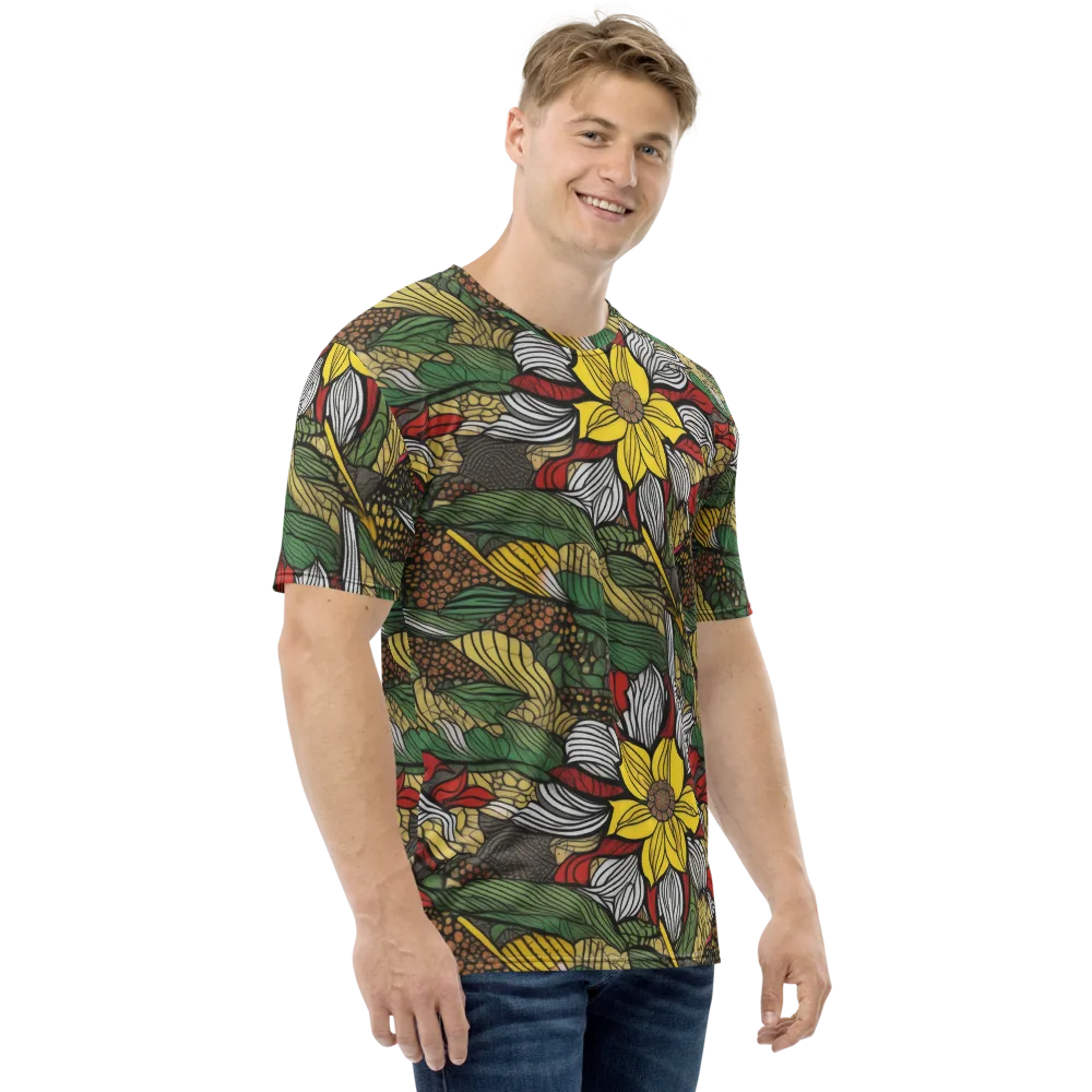 Sunlit Conservatory on Men's Crew Neck T-Shirt — Right