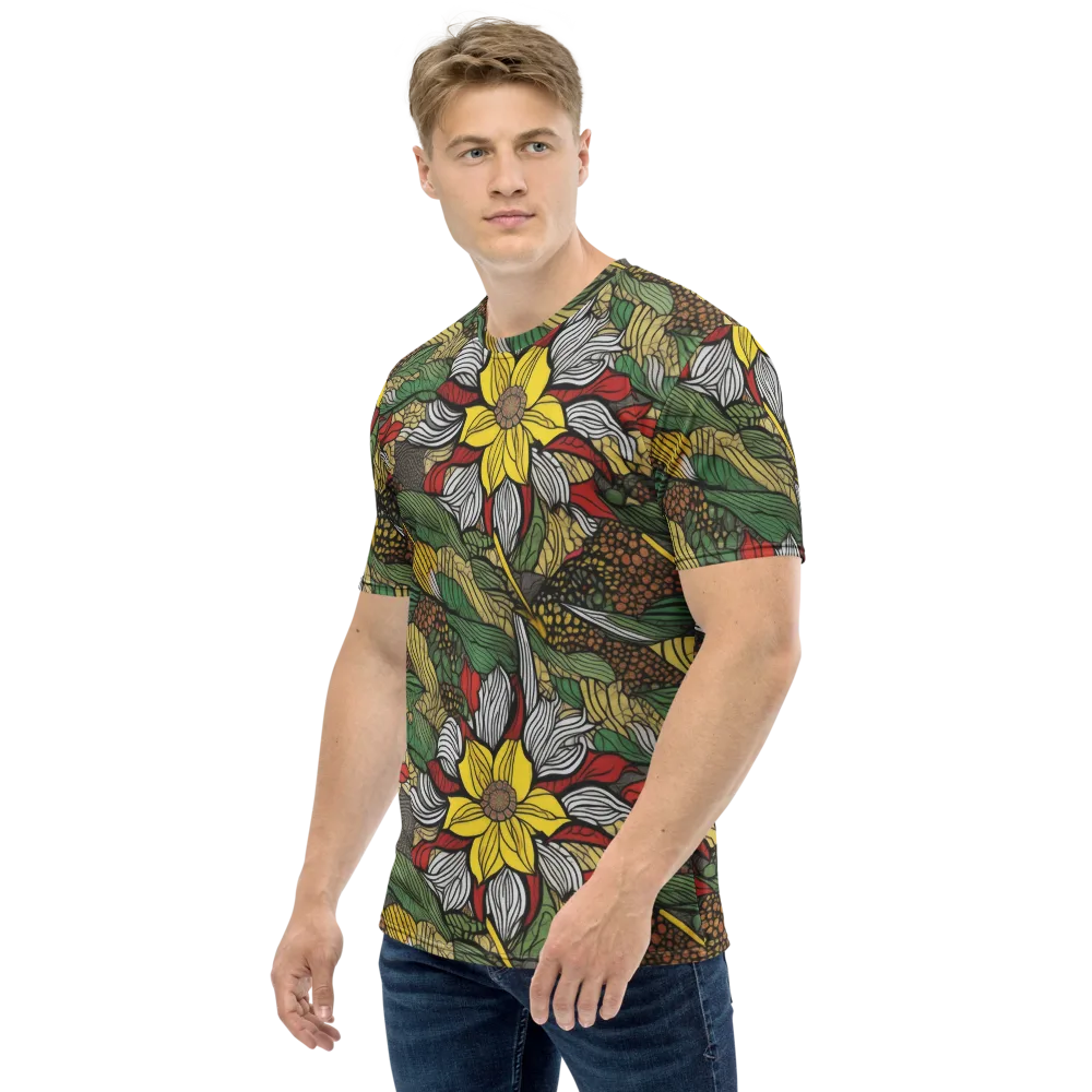 Sunlit Conservatory on Men's Crew Neck T-Shirt — Left