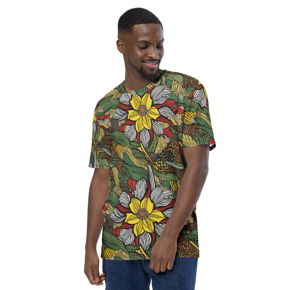 Sunlit Conservatory on Men's Crew Neck T-Shirt — Left