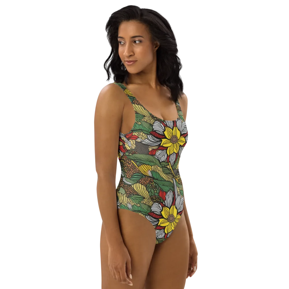 Sunlit Conservatory on One-Piece Swimsuit — Right