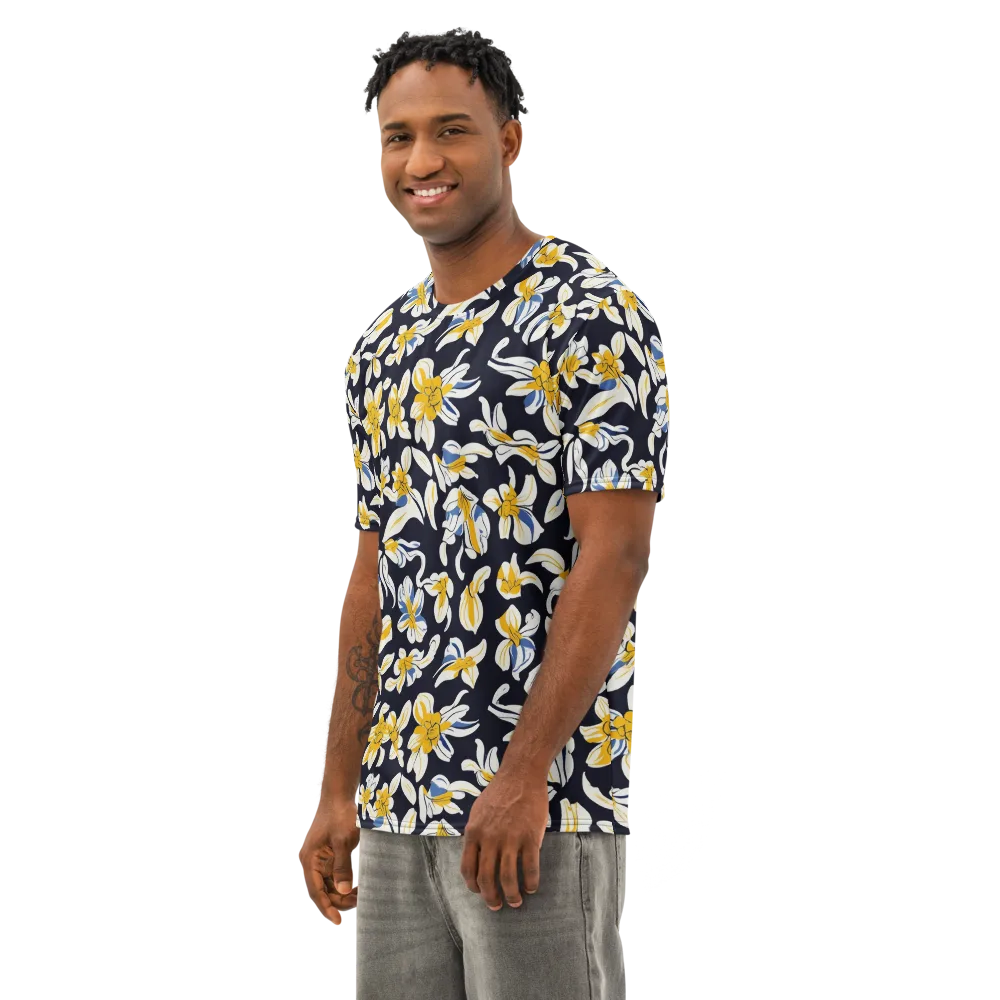 Sunlit Botanica on Men's Cotton Crew Neck T-Shirt — Left Front