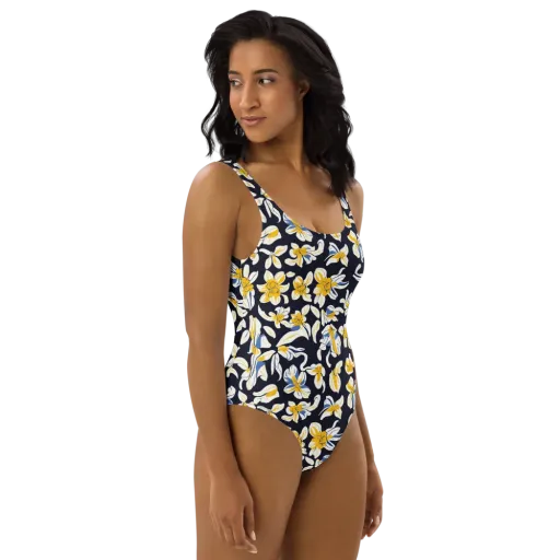 Sunlit Botanica on a One-Piece Swimsuit