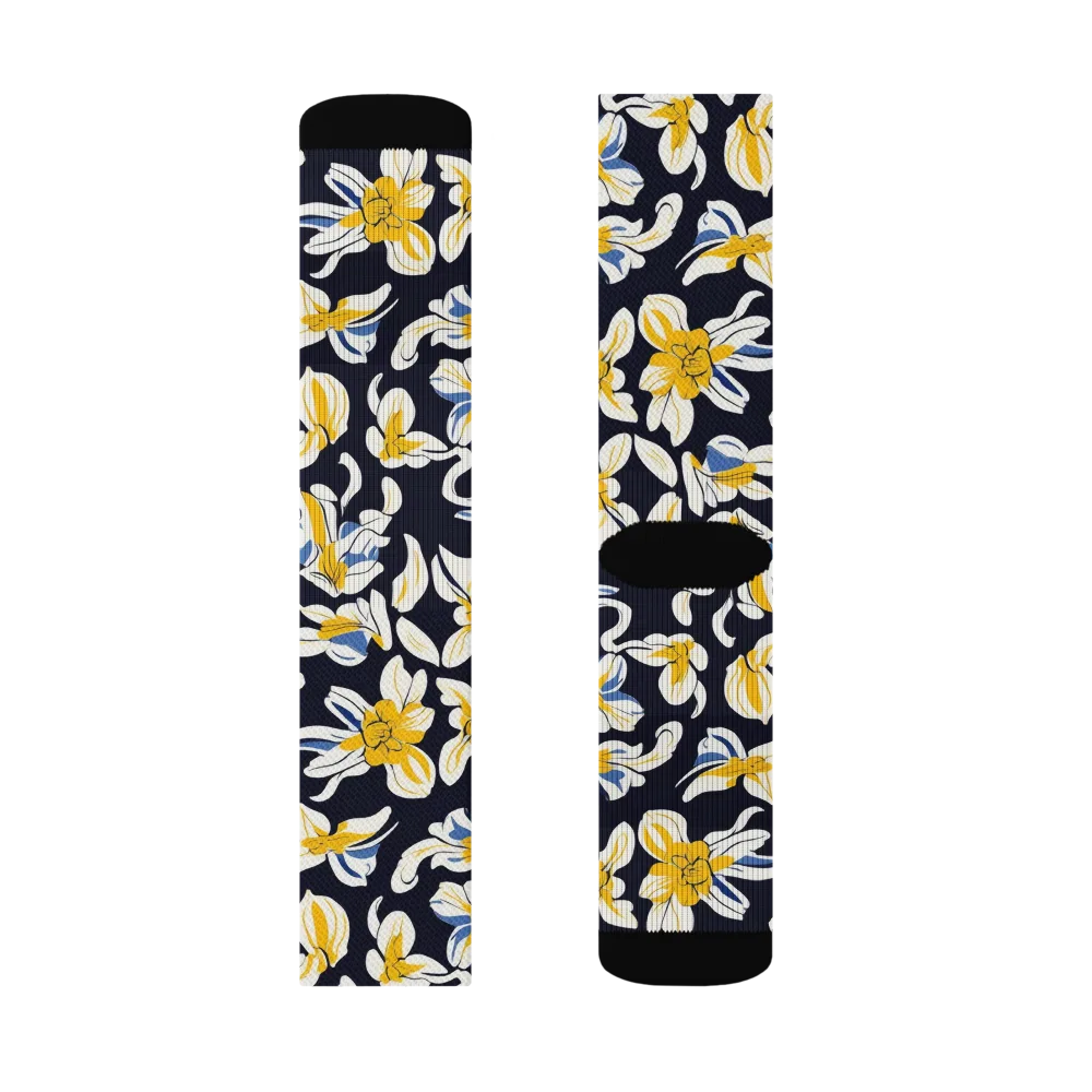 Sunlit Botanica on Socks — Left Sock