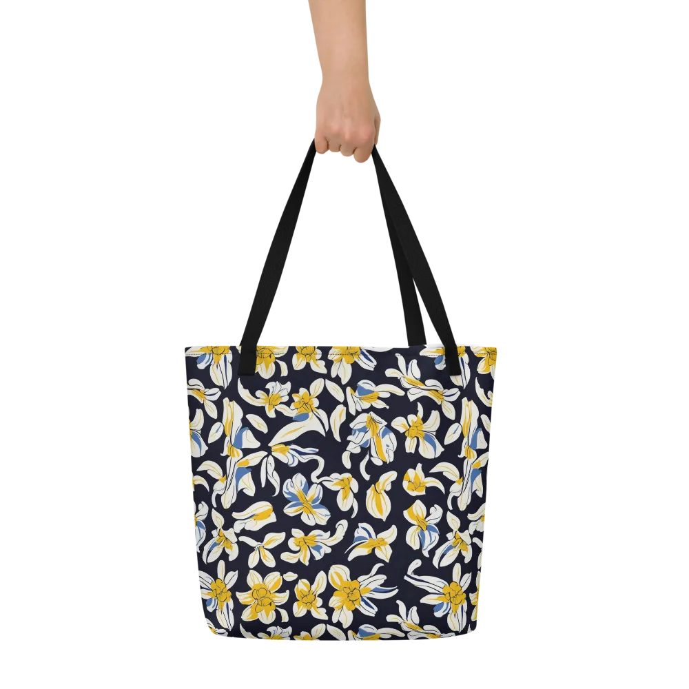 Sunlit Botanica on Large Tote Bag W/ Pocket — Front
