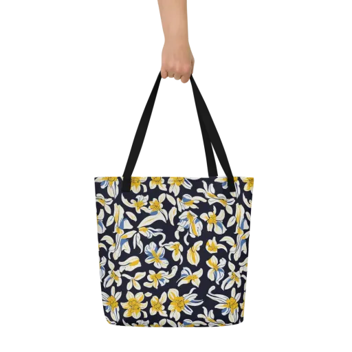 Sunlit Botanica on a Large Tote Bag W/ Pocket