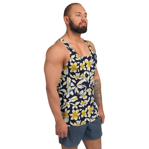 Sunlit Botanica on a Men's Tank Top
