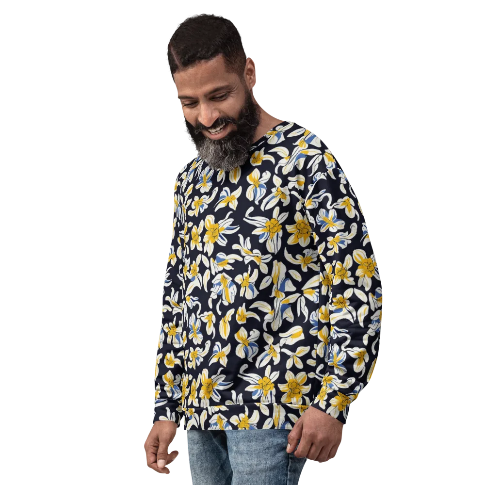Sunlit Botanica on Sweatshirt — Left Front
