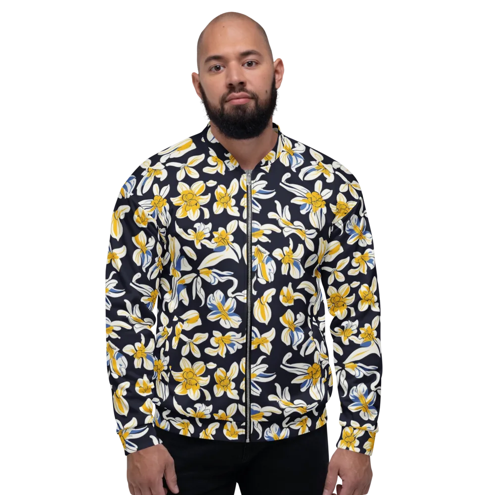 Sunlit Botanica on Bomber Jacket — Front