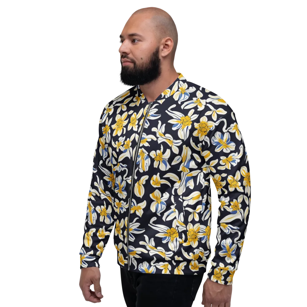 Sunlit Botanica on Bomber Jacket — Left