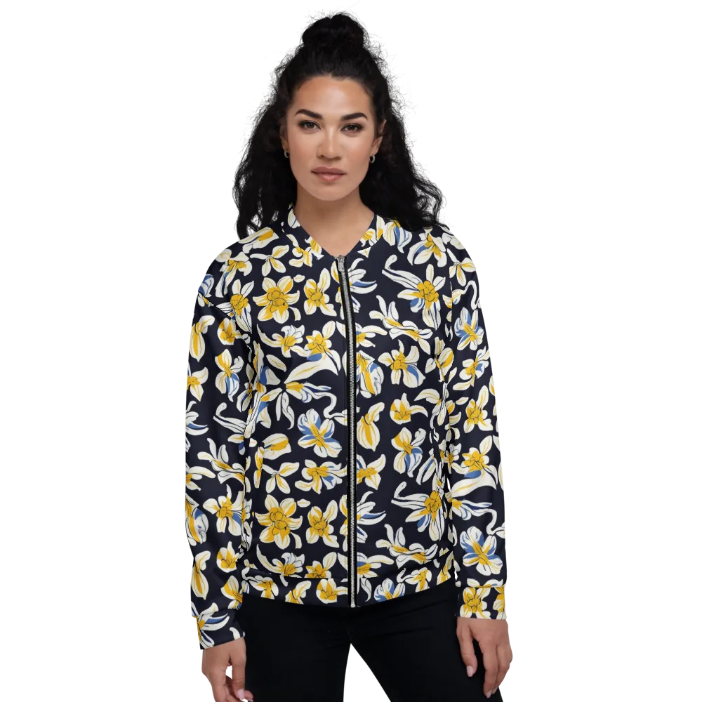 Sunlit Botanica on Bomber Jacket — Front