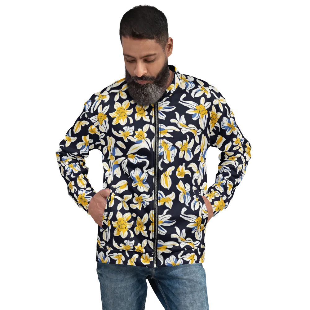 Sunlit Botanica on Bomber Jacket — Front
