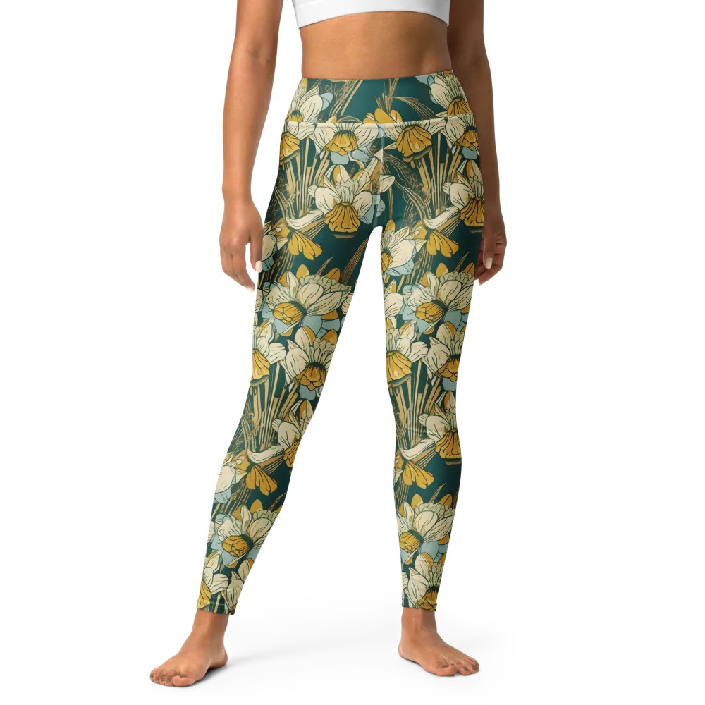 Gilded Meadow on Yoga Leggings — Front
