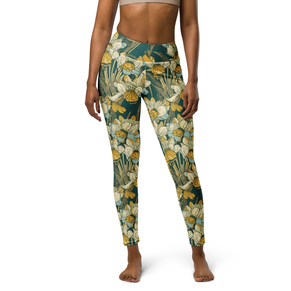 Gilded Meadow on Yoga Leggings — Front