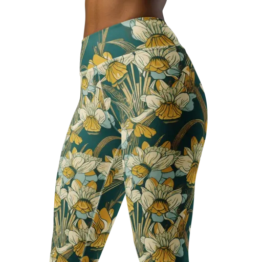 Gilded Meadow on a Yoga Leggings
