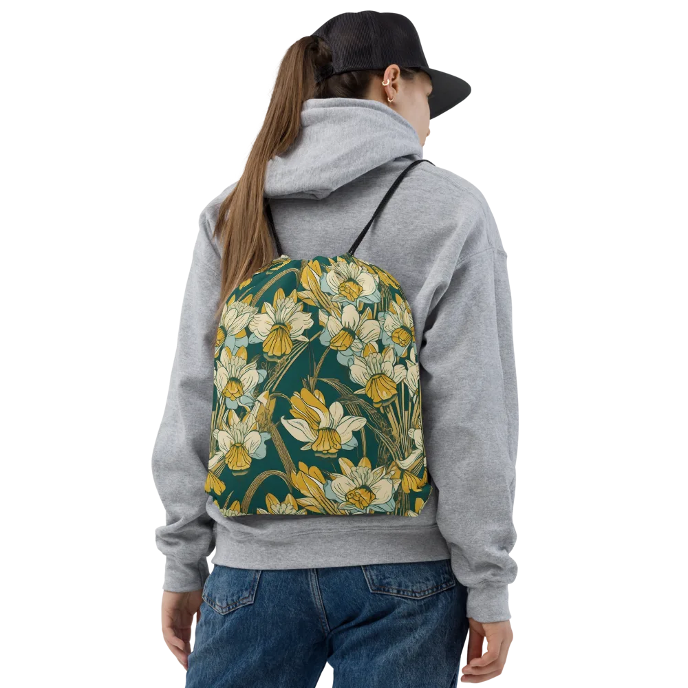 Gilded Meadow on Drawstring Bag — Front