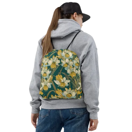 Gilded Meadow on a Drawstring Bag