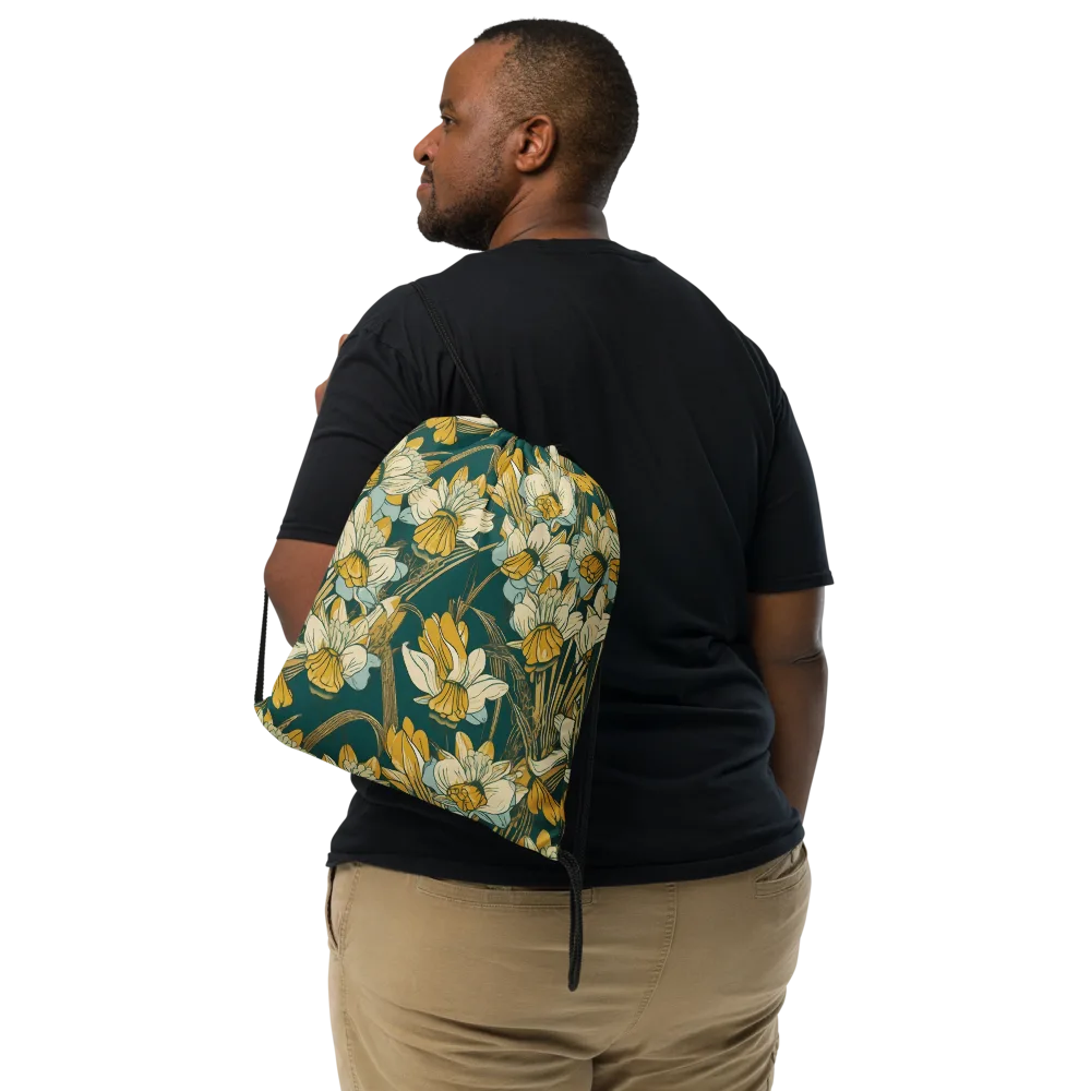 Gilded Meadow on Drawstring Bag — Front