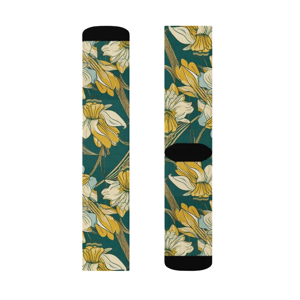 Gilded Meadow on Socks — Right Sock