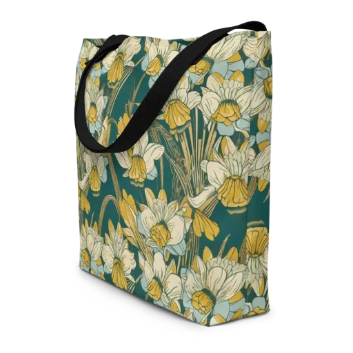 Gilded Meadow on a Large Tote Bag W/ Pocket