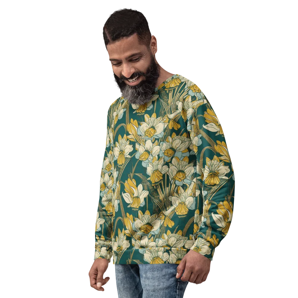Gilded Meadow on Sweatshirt — Left Front