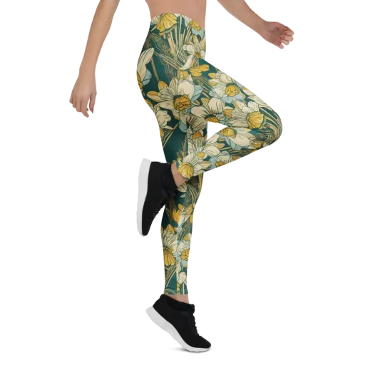 Gilded Meadow on a Leggings