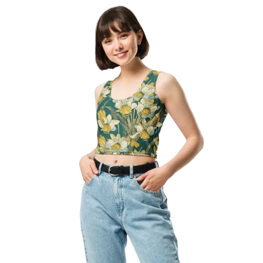Gilded Meadow on a Crop Top