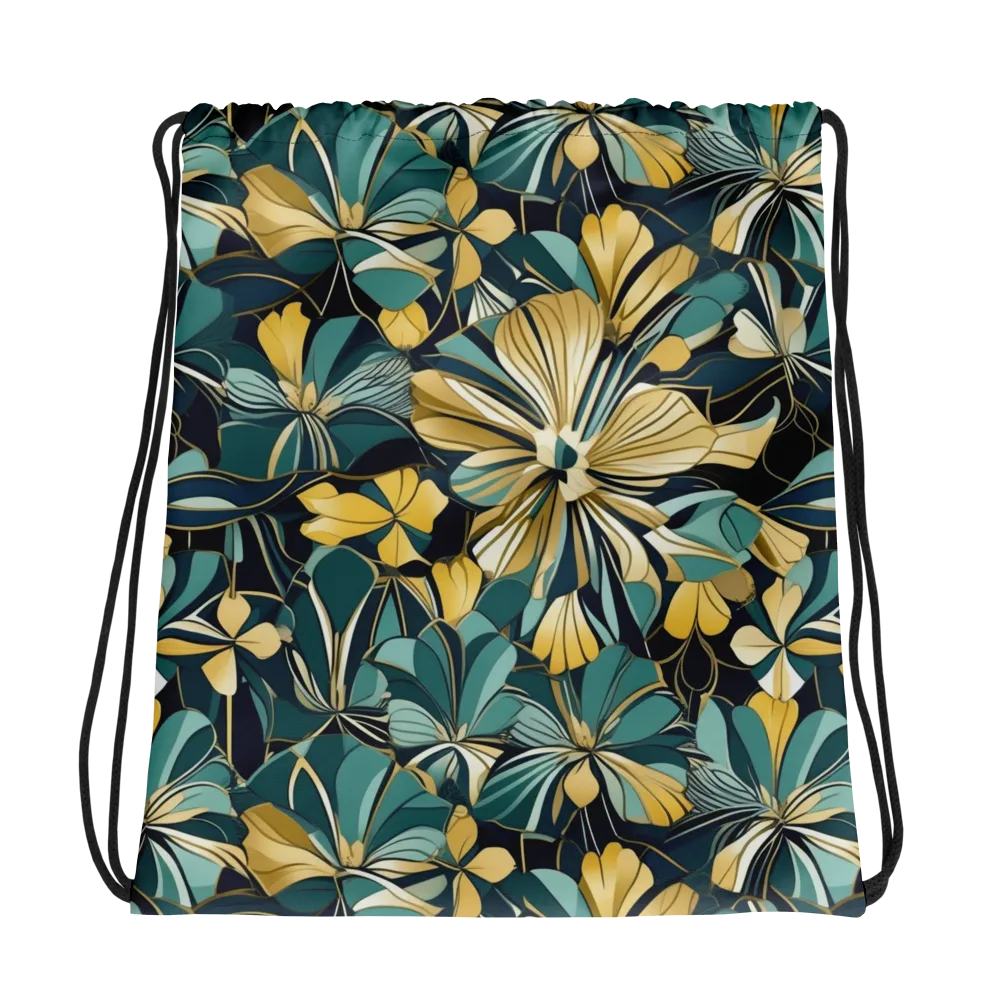 Teal Botanica on Drawstring Bag — Photo