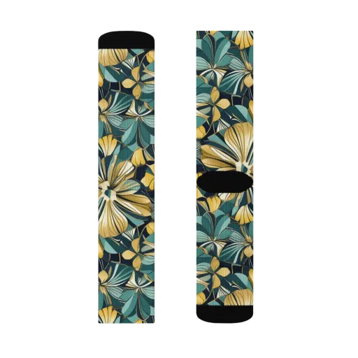 Teal Botanica on a Socks