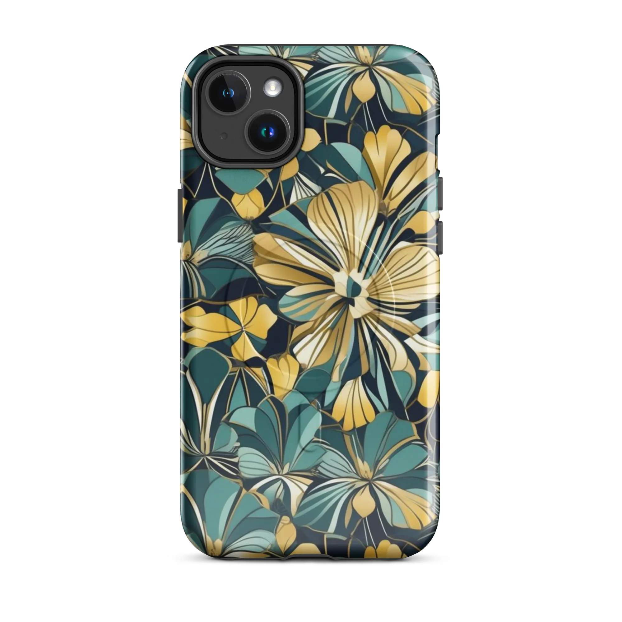 Teal Botanica on MagSafe Tough Case for iPhone® — Front