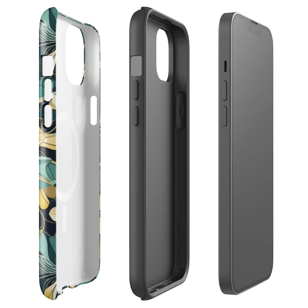 Teal Botanica on MagSafe Tough Case for iPhone® — Front