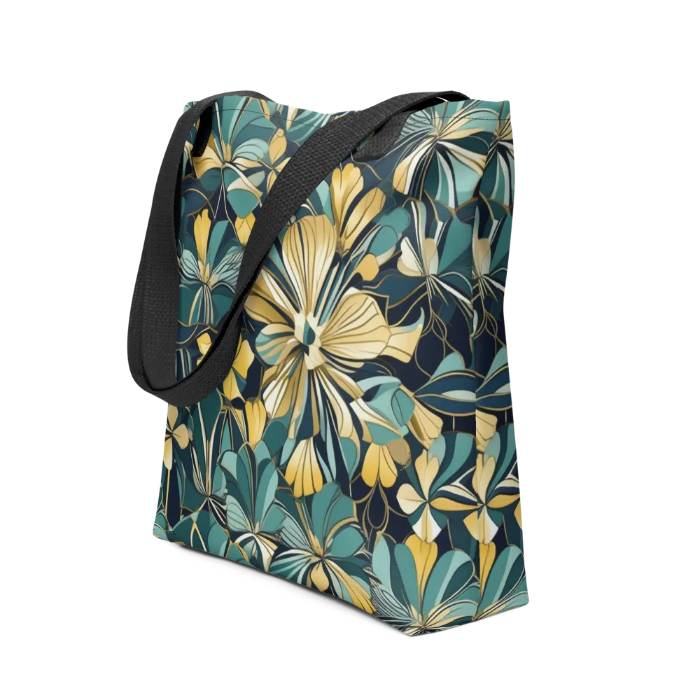 Teal Botanica on Tote Bag — Front