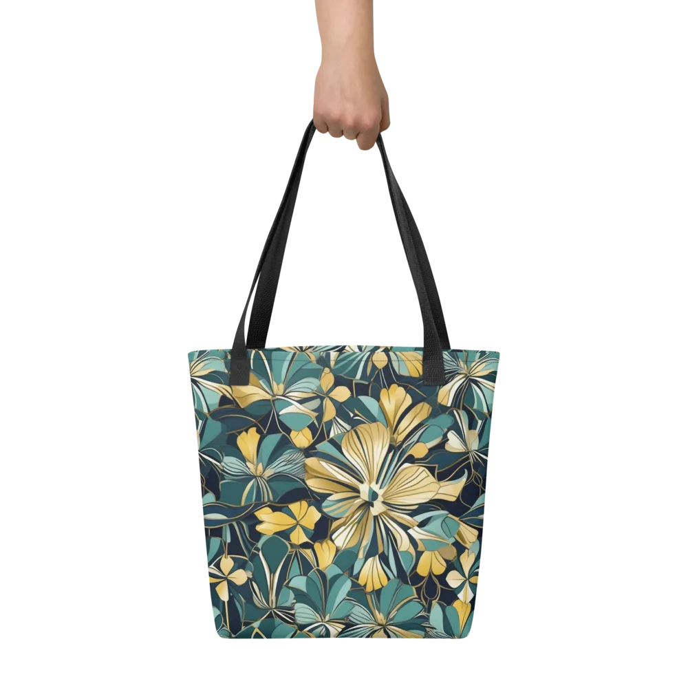 Teal Botanica on Tote Bag — Front