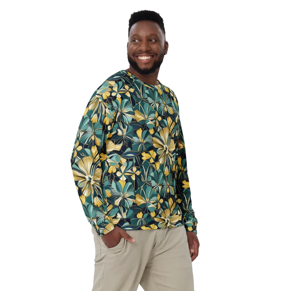 Teal Botanica on Sweatshirt — Front