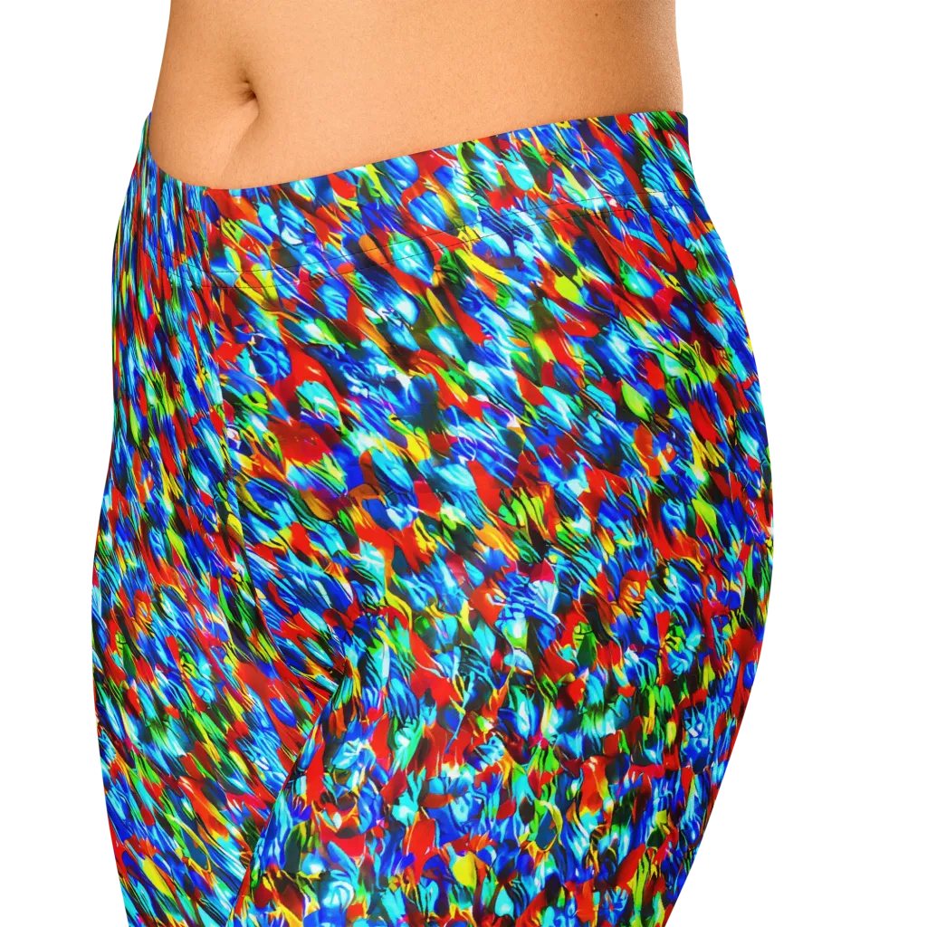 Aurora Shards on Capri Leggings — Zoomed-in